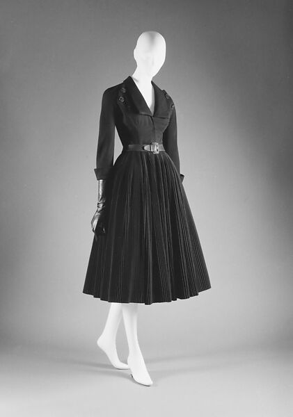 Cocktail dress, House of Dior (French, founded 1946), (a) wool
(b) silk
(c) leather
(d) nylon, French 