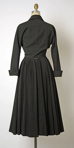 Cocktail dress, House of Dior (French, founded 1946), (a) wool
(b) silk
(c) leather
(d) nylon, French