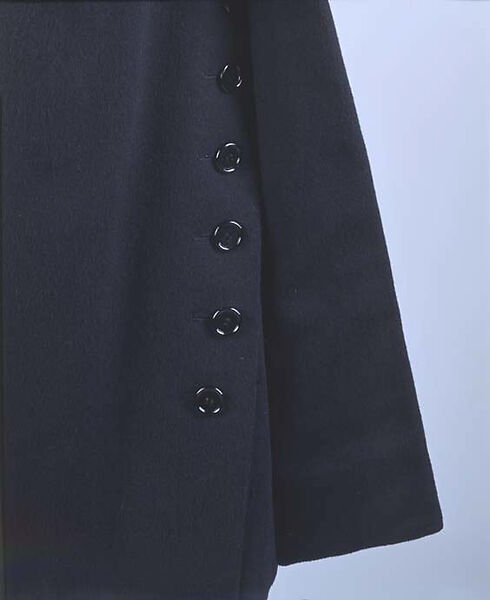 Ensemble, House of Dior (French, founded 1946), (a) wool
(b,c,d) leather
(e) wool, feathers, French