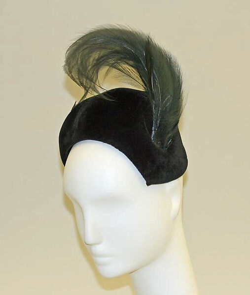 Ensemble, House of Dior (French, founded 1946), (a) wool
(b,c,d) leather
(e) wool, feathers, French