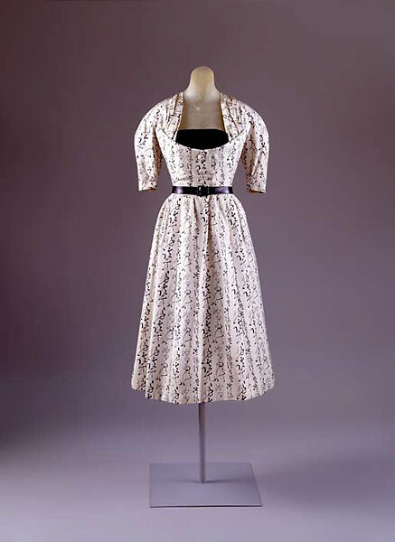 "Quiproquo", House of Dior (French, founded 1946), (a-c) silk
(d) leather, French 