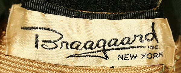 Hat, Braagaard (American), straw, cotton, feathers, French