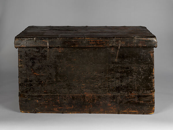 Chest with Scenes of Tantric Offerings, Polychrome wood with iron brackets, Tibet