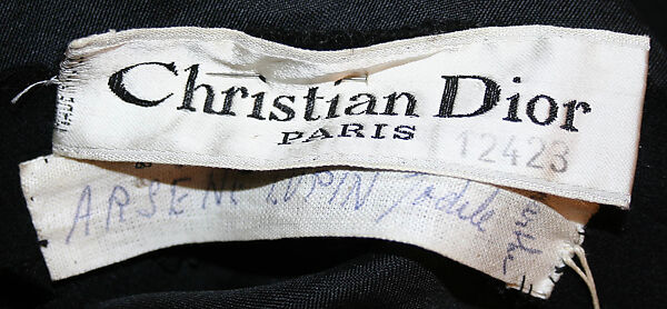 "Arsène Lupin", House of Dior (French, founded 1946), wool, silk, French