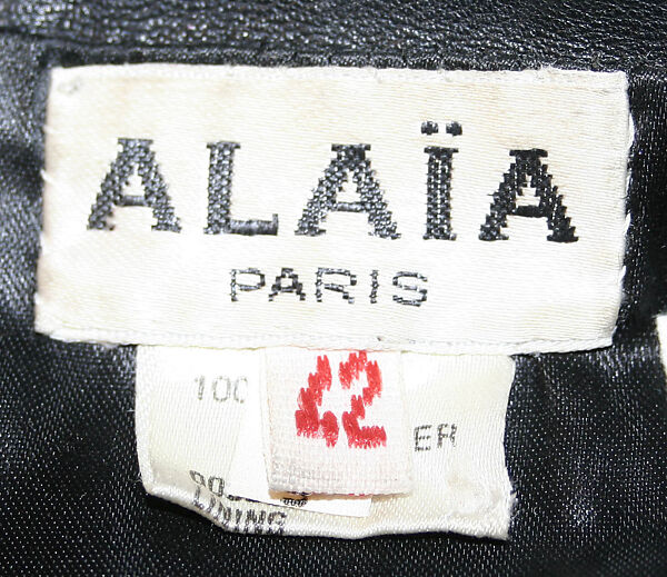 Jacket, Azzedine Alaïa (French (born Tunisia), Tunis 1935–2017 Paris), leather, French