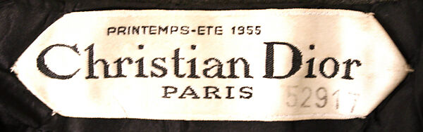 Ensemble, House of Dior (French, founded 1946), (a–c) wool, silk
(d) straw, French