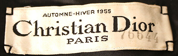 "Mayfair", House of Dior (French, founded 1946), (a) wool(b, d) silk(c) wool, fur, French