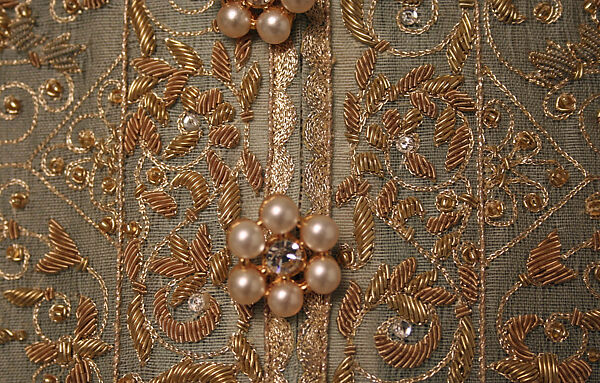 Evening ensemble, House of Balmain (French, founded 1945), silk, metallic thread, French