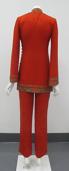 Evening ensemble, House of Balmain (French, founded 1945), silk, metallic thread, French