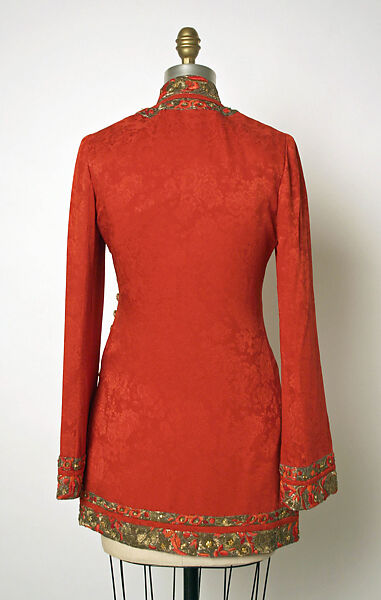 Evening ensemble, House of Balmain (French, founded 1945), silk, metallic thread, French