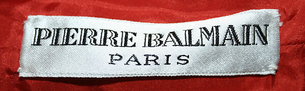 Evening ensemble, House of Balmain (French, founded 1945), silk, metallic thread, French