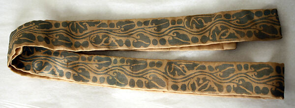 "Delphos", Fortuny (Italian, founded 1906), (a) Silk, glass; (b, c) silk, Italian