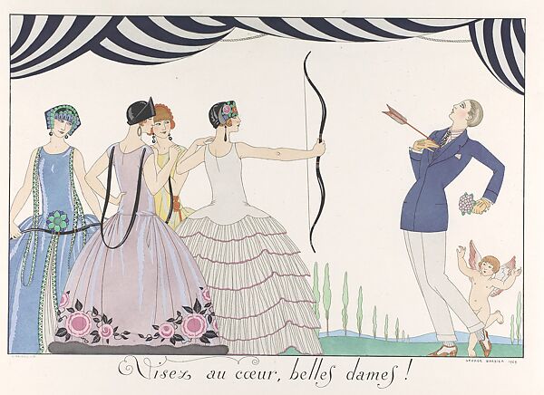 Le bonheur du jour; ou, Les graces a la mode, George Barbier (French, Nantes 1882–1932 Paris), paper, French