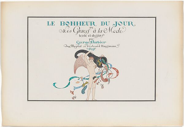 Le bonheur du jour; ou, Les graces a la mode, George Barbier (French, Nantes 1882–1932 Paris), paper, French 