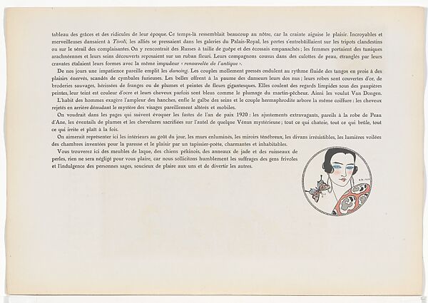 Le bonheur du jour; ou, Les graces a la mode, George Barbier (French, Nantes 1882–1932 Paris), paper, French