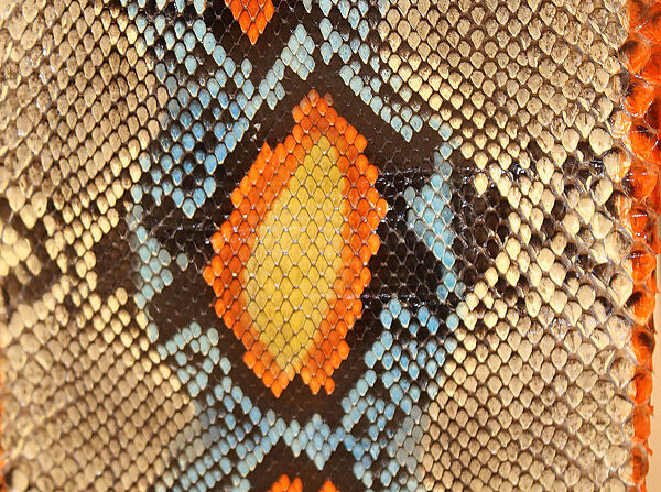 Ensemble, Roberto Cavalli (Italian, 1940–2024), (a) silk; (b) leather, snakeskin, Italian