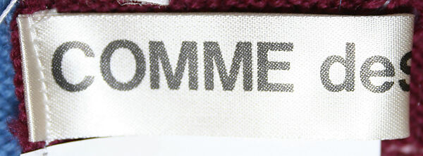 Ensemble, Comme des Garçons (Japanese, founded 1969), (a, b) polyester; (c, e) metal; (d) wool, Japanese