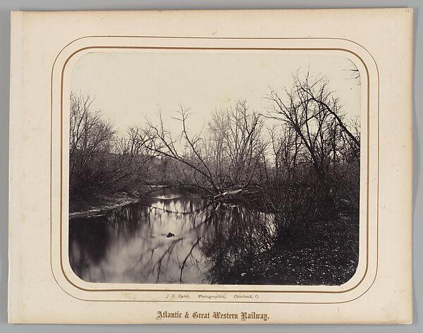 Reflections Branches, Sky (17),  Atlantic and Great Western Railway, James Fitzallen Ryder (American, 1826–1904), Albumen silver print 