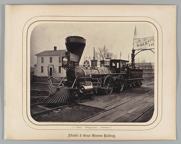 Locomotive James McHenry (58), Atlantic and Great Western Railway, James Fitzallen Ryder (American, 1826–1904), Albumen silver print 