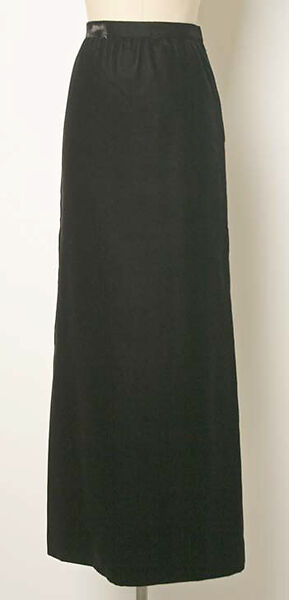 Evening ensemble, Yves Saint Laurent (French, founded 1961), (a) silk, glass, plastic; (b) silk, French