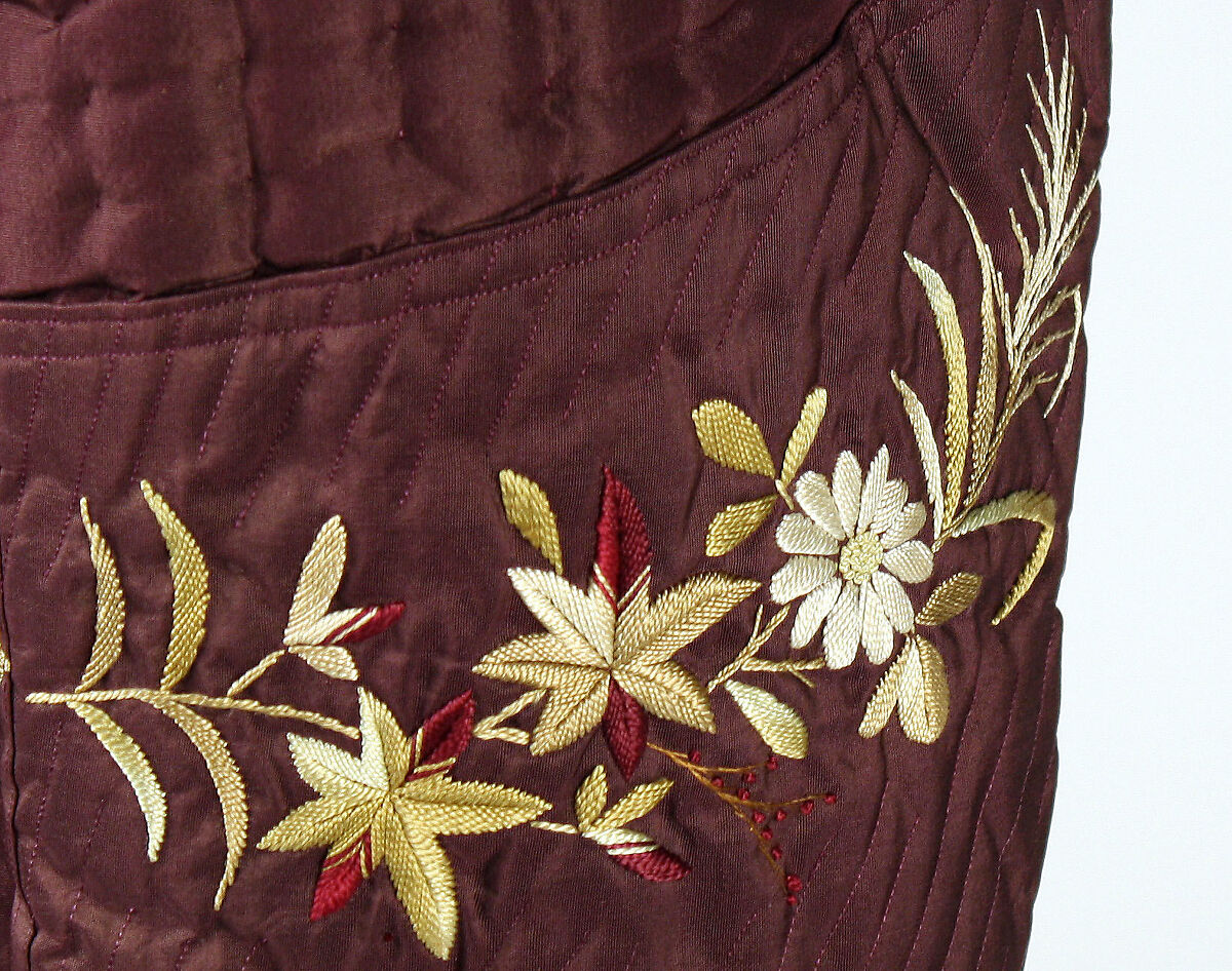 Dressing gown, (a, b) silk, American or European