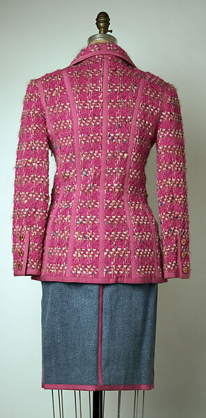 Suit, House of Chanel (French, founded 1910), (a) wool; (b) cotton, synthetic fiber, French