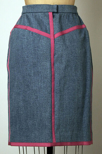 Suit, House of Chanel (French, founded 1910), (a) wool; (b) cotton, synthetic fiber, French