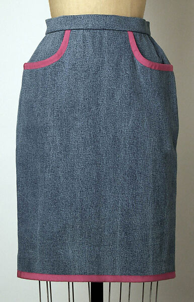 Suit, House of Chanel (French, founded 1910), (a) wool; (b) cotton, synthetic fiber, French