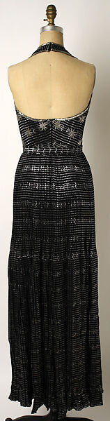 Evening dress, André Laug (Italian, born France, 1931–1984), silk, Lurex, Italian