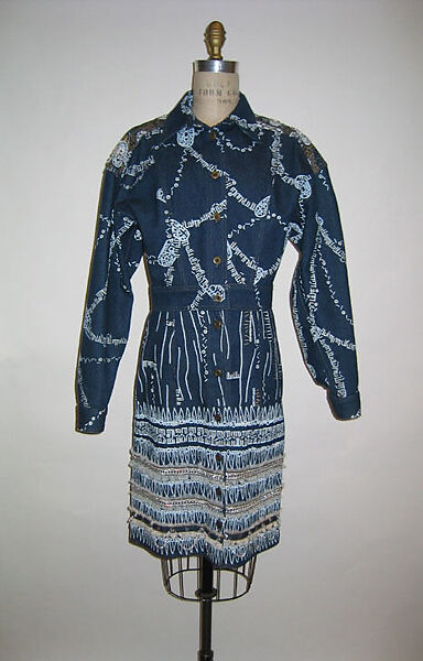 Suit, Zandra Rhodes (British, founded 1969), (a, b) cotton, metal, British 