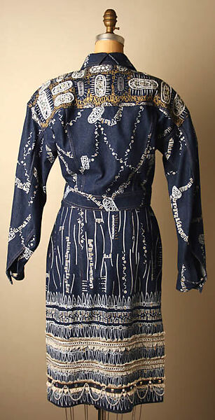 Suit, Zandra Rhodes (British, founded 1969), (a, b) cotton, metal, British
