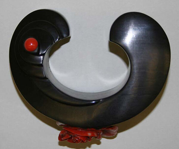 Bracelet, Patricia von Musulin (American, born 1947), ebony, coral, American