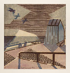 Dull Evening, Edith Lawrence  British, Linocut