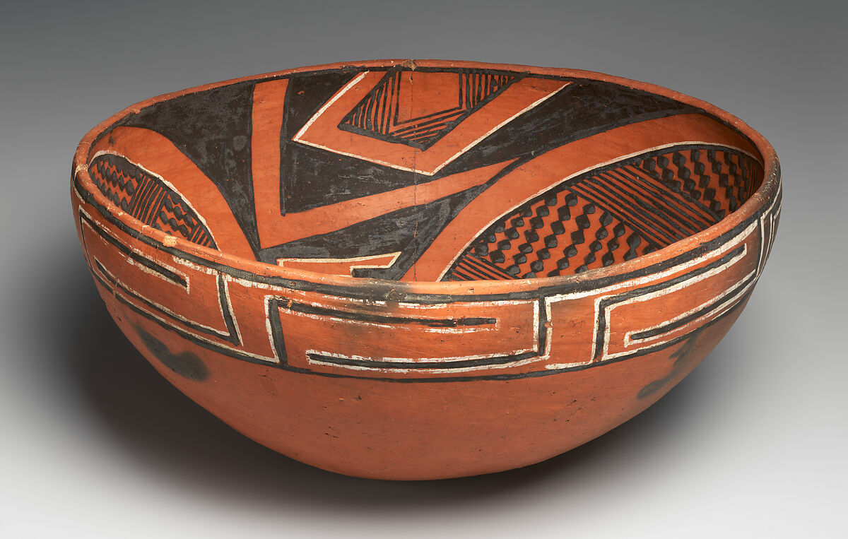 Geometric Polychrome Bowl, Clay, Ancestral Puebloan (Four Mile)