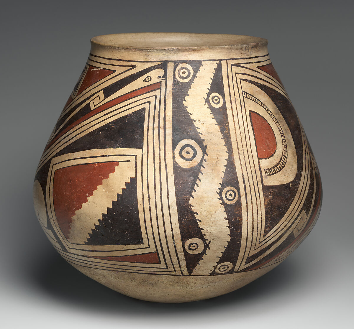 Polychrome Vessel, Clay, Ancestral Puebloan (Casas Grandes) 