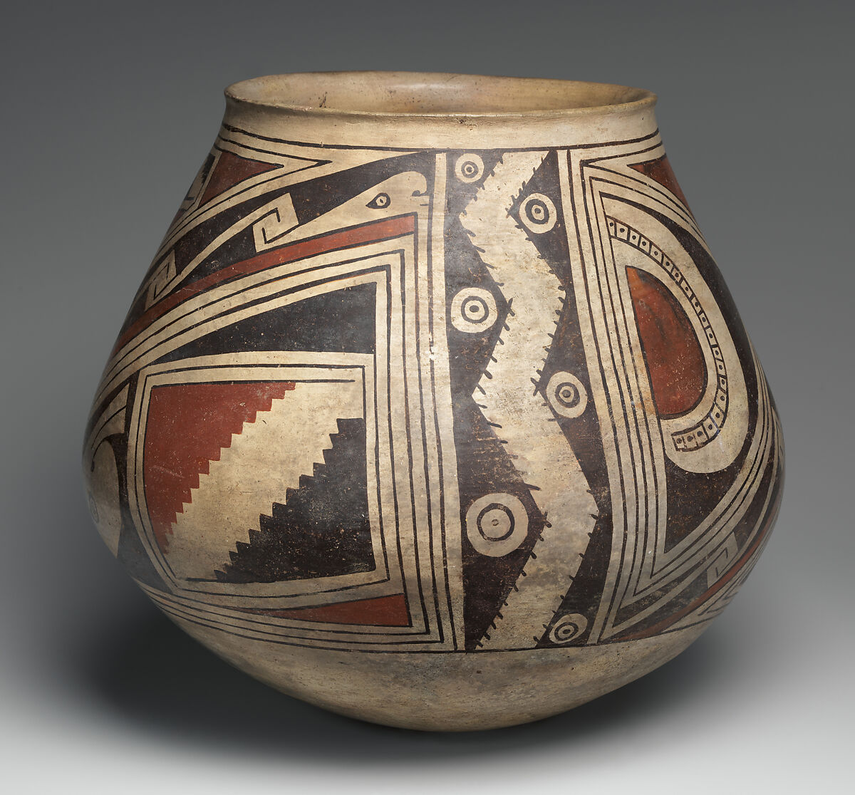 Polychrome Vessel, Clay, Ancestral Puebloan (Casas Grandes)