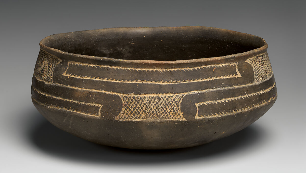 Engraved Bowl, Clay, Ancestral Caddoan 