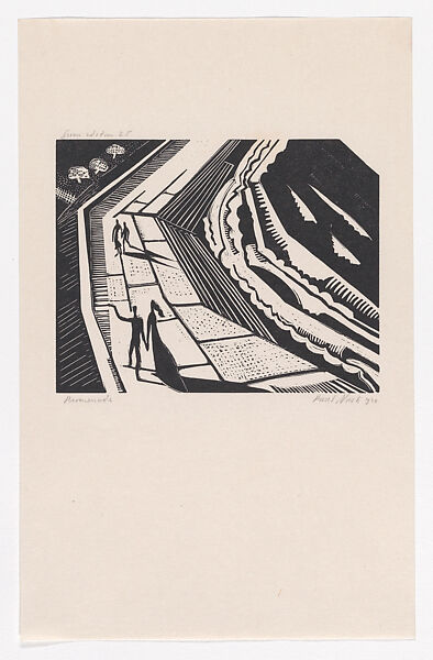 Promenade No. 1, Paul Nash (British, Kensington 1889–1946 Hampshire), Wood engraving 