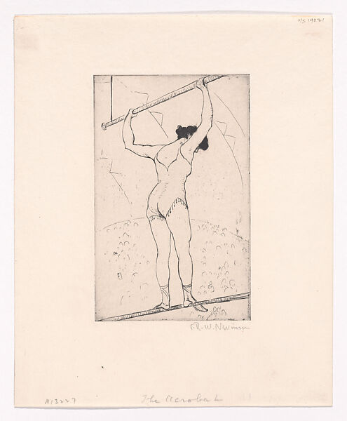 The Acrobat, Montmartre, Christopher Richard Wynne Nevinson (British, London 1889–1946 London), Drypoint 