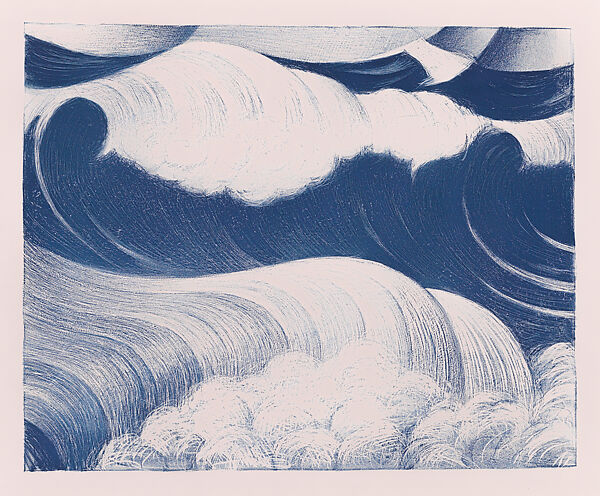 The Blue Wave
, Christopher Richard Wynne Nevinson  British, Lithograph
