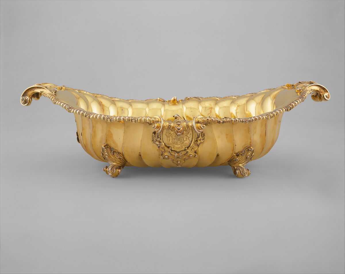 Fruit dish (one of a pair), Thomas Heming (active 1745–73), Silver-gilt, British, London 