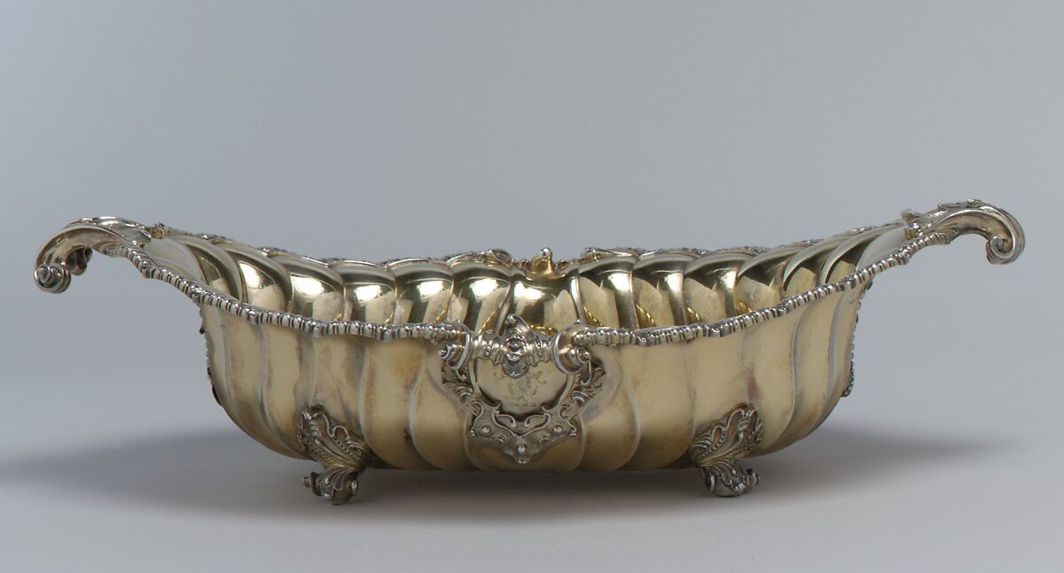 Fruit dish (one of a pair), Thomas Heming (active 1745–73), Silver-gilt, British, London