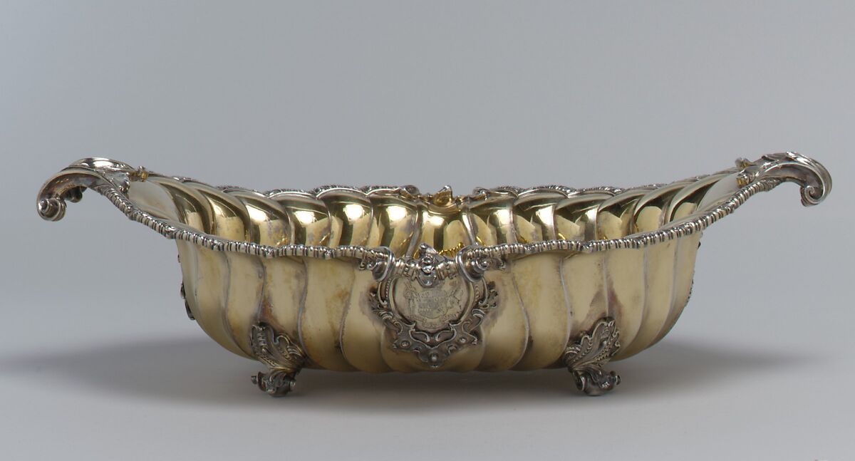 Fruit dish (one of a pair), Thomas Heming (active 1745–73), Silver-gilt, British, London