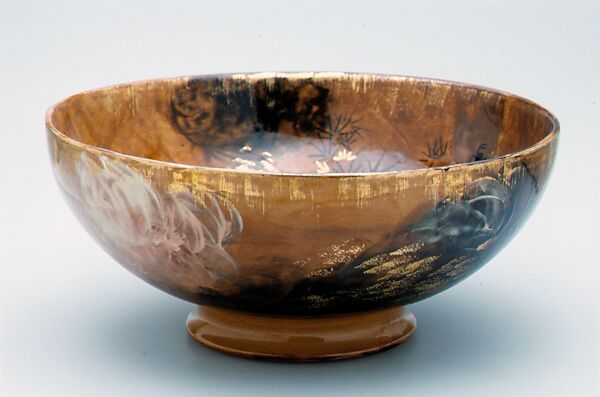 Bowl, Albert R. Valentien (American, Cincinnati, Ohio 1862–1925 San Diego, California), Earthenware, American