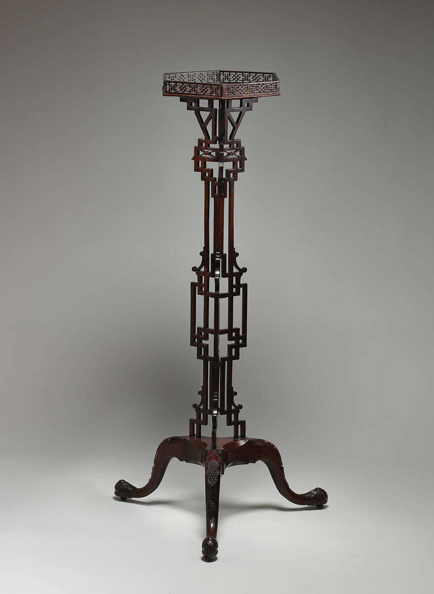 Candlestand (one of a pair), Mahogany, British