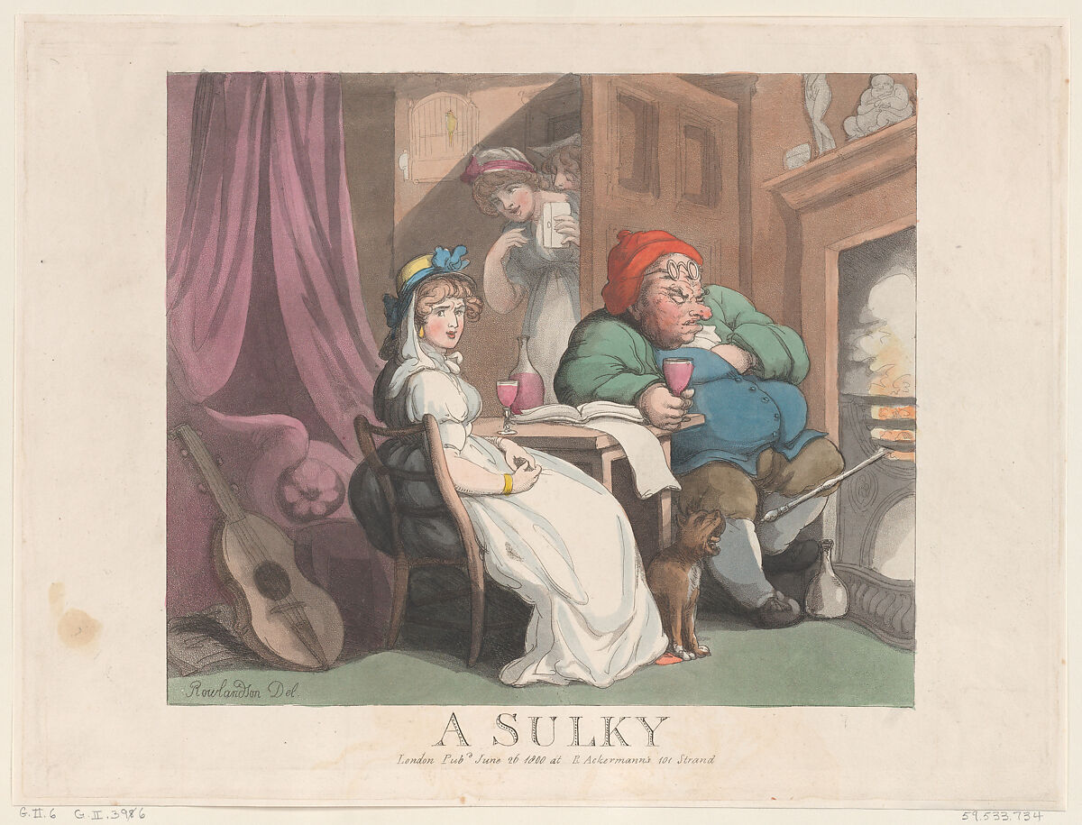 A Silly, Thomas Rowlandson (British, London 1757–1827 London), Etching and aquatint, hand-colored 