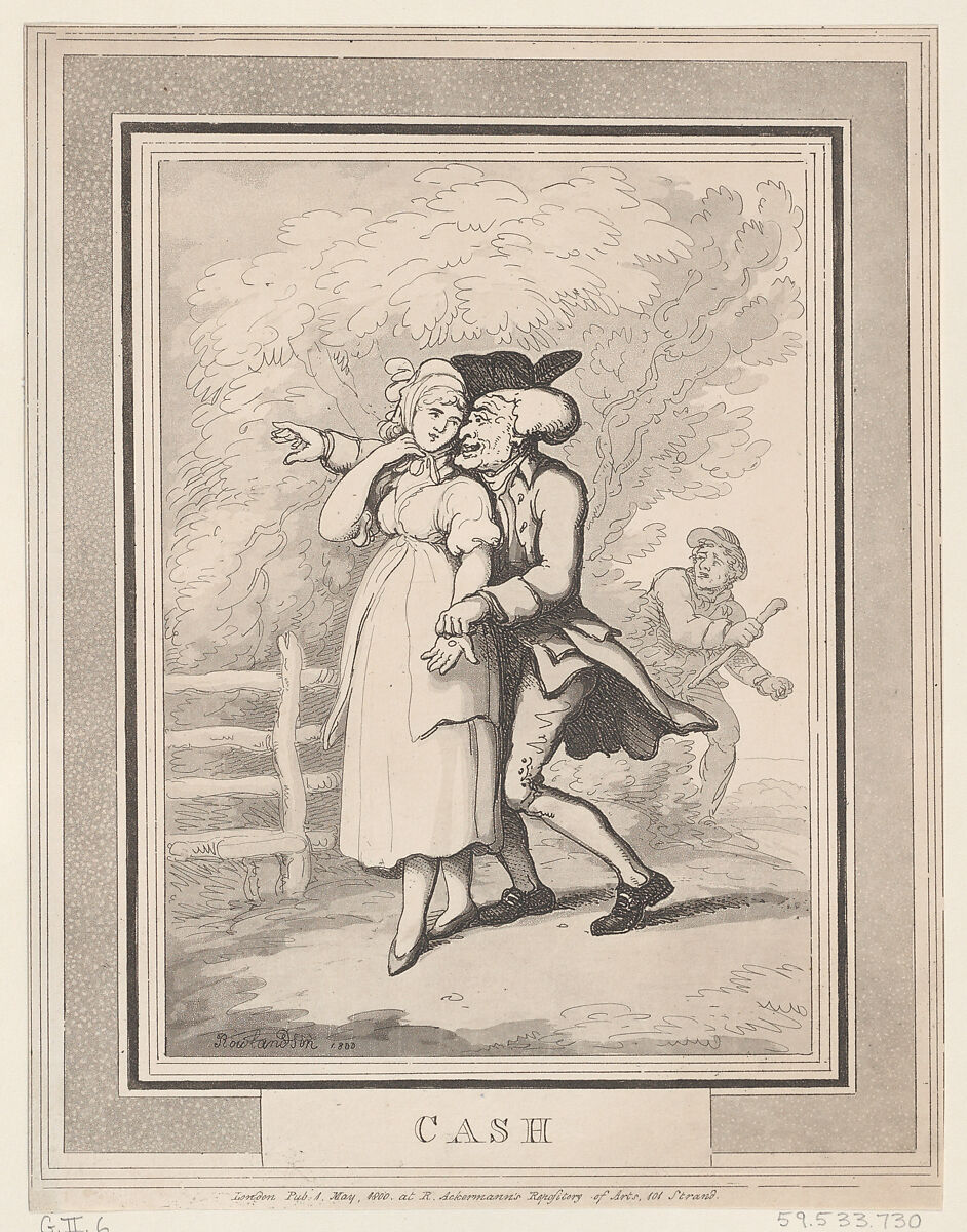 Cash, Thomas Rowlandson (British, London 1757–1827 London), Etching and aquatint 