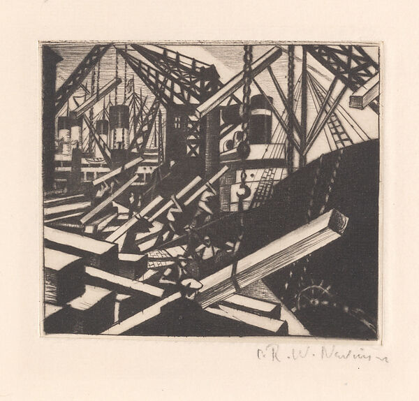 Southampton, Christopher Richard Wynne Nevinson (British, London 1889–1946 London), Drypoint 