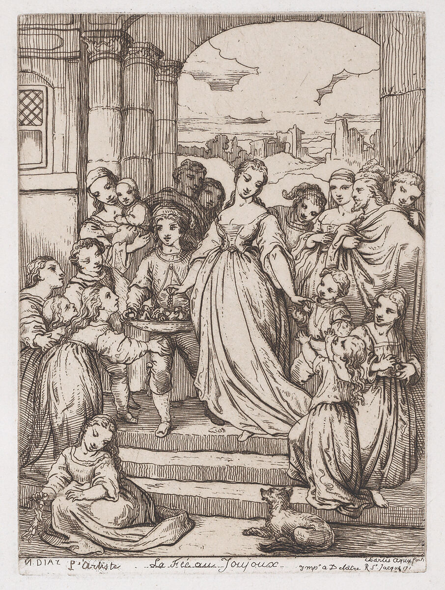 La Fée aux Joujoux, After Narcisse-Virgile Diaz de la Peña (French, Bordeaux 1808–1876 Menton), Etching and drypoint 