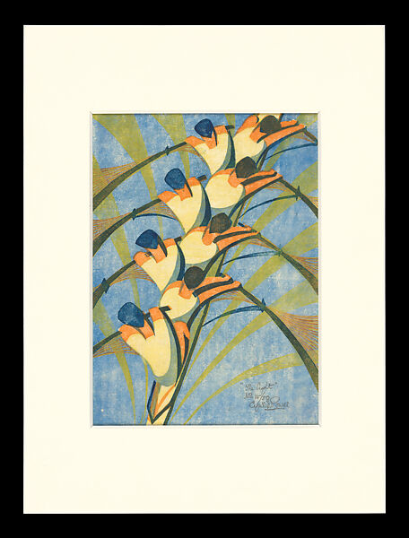 The Eight, Cyril E. Power (British, London 1872–1951 London), Color linocut on Japanese paper